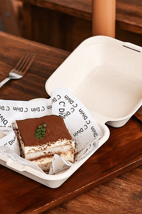 Natural Sugarcane Takeaway Burger Box Food Clam - 400/CTN - TEM IMPORTS™