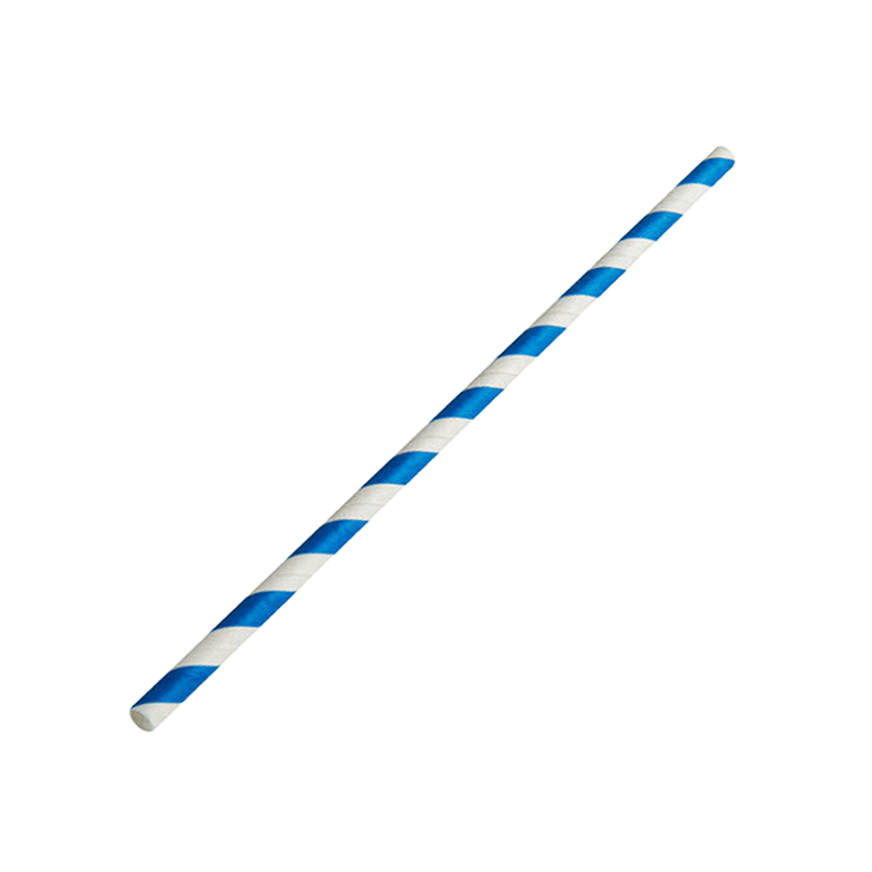 Paper Straw 6mm Regular Blue Stripe - 2500/CTN - TEM IMPORTS™