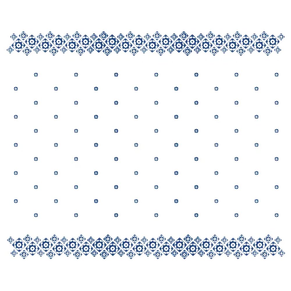 Parego® Table Cover / Tablecloths Roll 30 metres - Blue Tile Pattern - TEM IMPORTS™