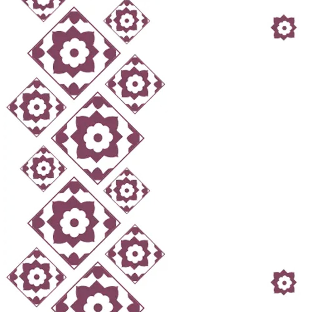 Parego® Table Cover / Tablecloths Roll 30 metres - Wine Red Tile Pattern - TEM IMPORTS™