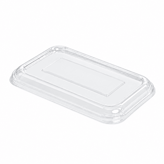 PET Lid for Sugarcane Rectangular 750 - 1300mL (Carton of 500) - TEM IMPORTS™