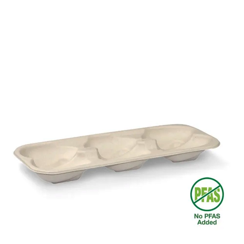 Plant Fibre 6 Pack Oyster Tray Base - 400/CTN - TEM IMPORTS™