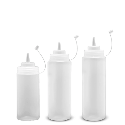 Plastic Squeeze Bottle Wide Mouth With Cap - TEM IMPORTS™