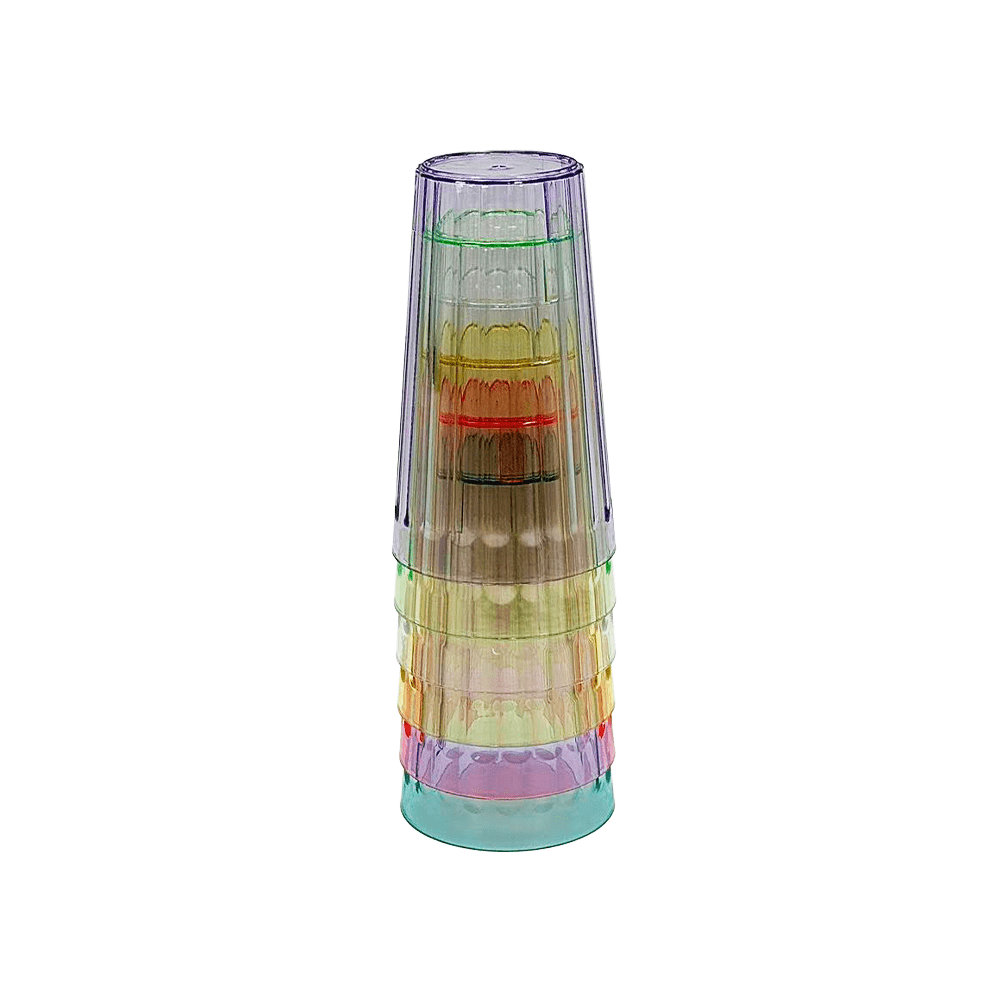 Plastic Water Tumbler Assorted Colour - 6/PKT - TEM IMPORTS™