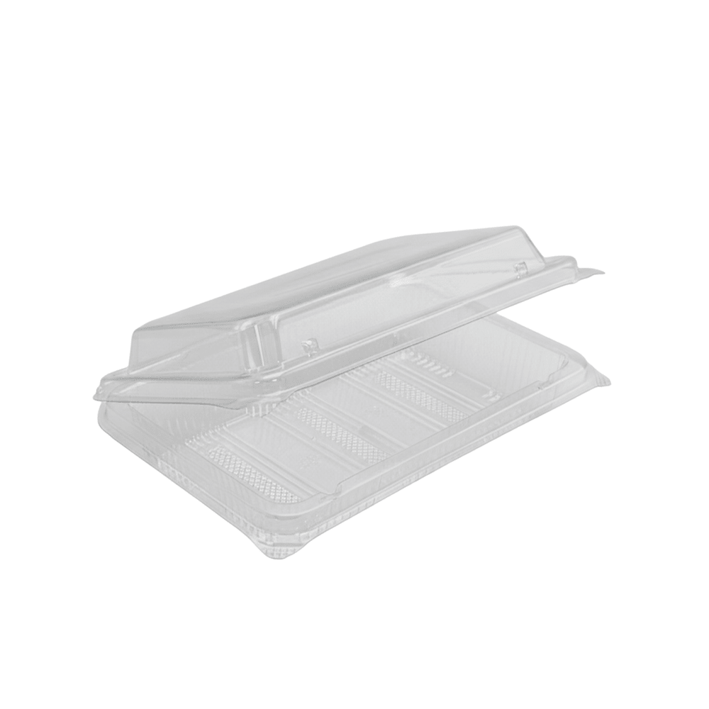 Premium Clear PET Hinged Lid 2 - Roll Sushi Container - TEM IMPORTS™