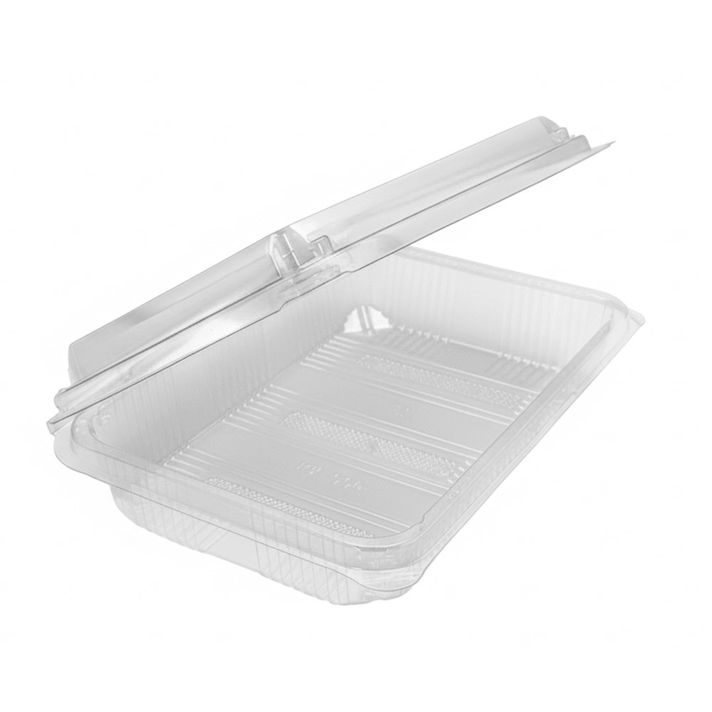 Premium Clear PET Hinged Lid 4 - Roll Sushi Container - TEM IMPORTS™