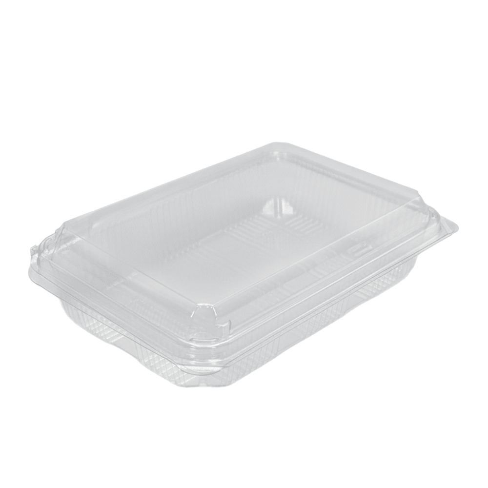 Premium Clear PET Hinged Lid 4 - Roll Sushi Container - TEM IMPORTS™