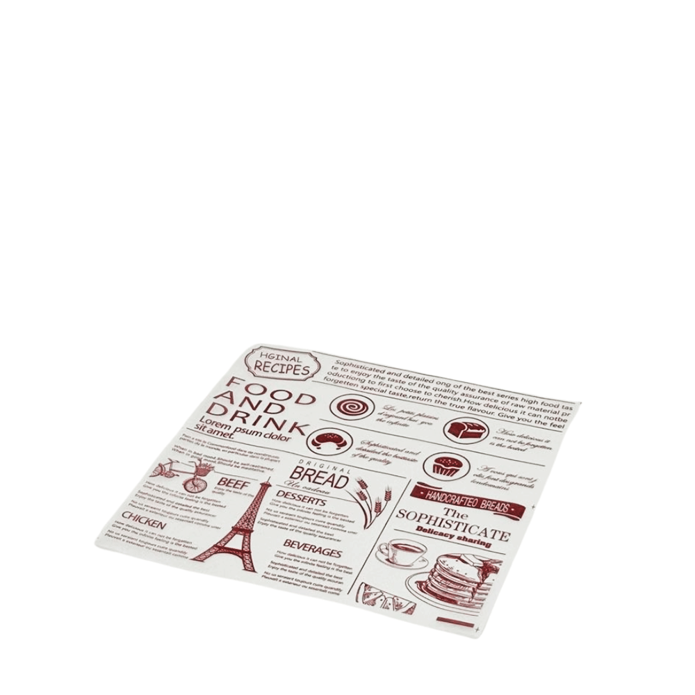 Printed Newsprint Paris Pattern Food Wrapping Paper - 500/PK - TEM IMPORTS™