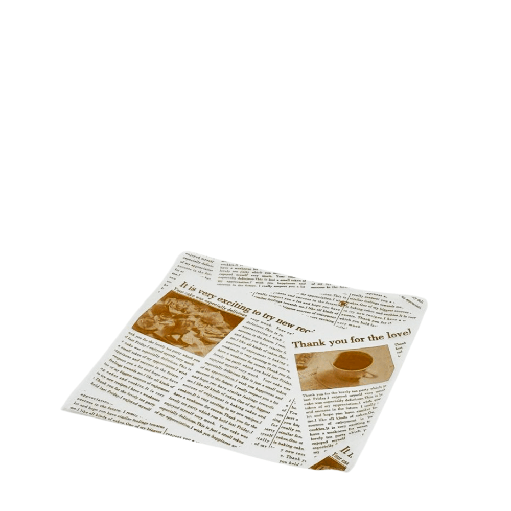 Printed Newsprint Pattern Food Wrapping Paper - 500/PK - TEM IMPORTS™