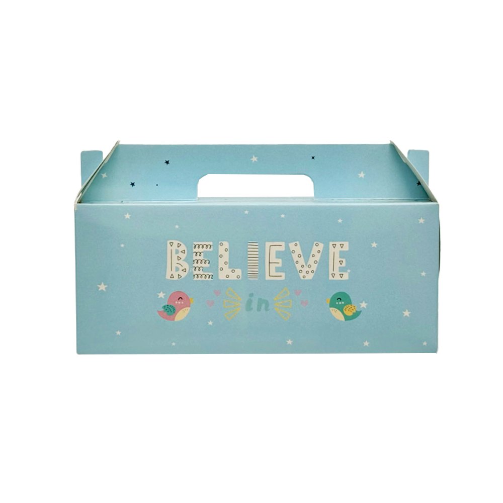 Printed Paper Cake Box Handle With Cupcake Tray - Dream Big Theme - TEM IMPORTS™