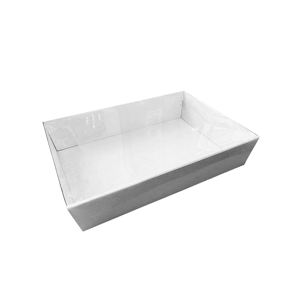 Rectangle Clear RPET Catering Tray Lid - Suit Medium Tray - TEM IMPORTS™