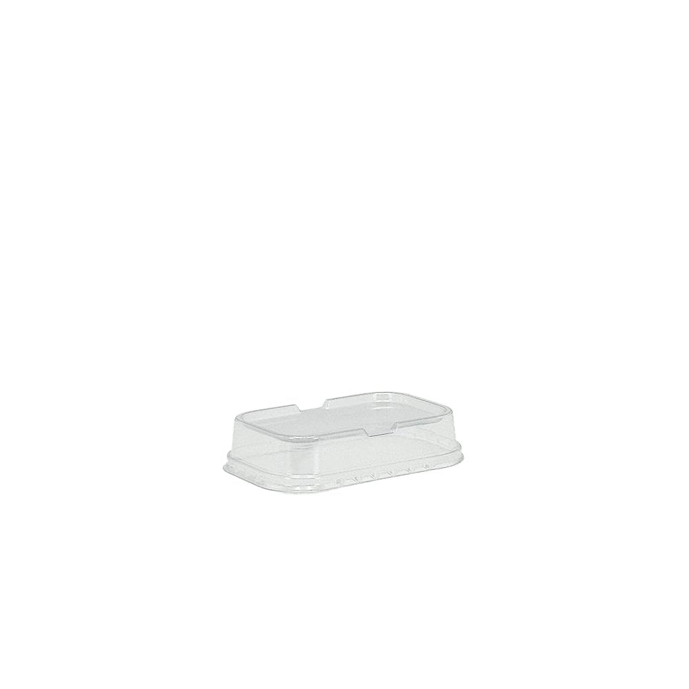 Rectangular Clear PET Lid To Suit 170mL Foil Cake Tin Base - TEM IMPORTS™