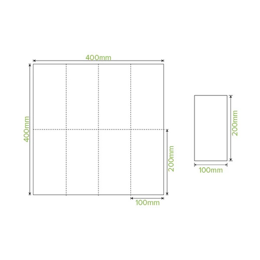 Recycled 2ply Dinner Napkin 1/8 GT Fold - TEM IMPORTS™