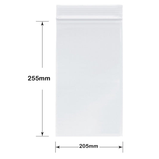 Resealable Bags - LDPE - 205mm x 255mm Clear - TEM IMPORTS™