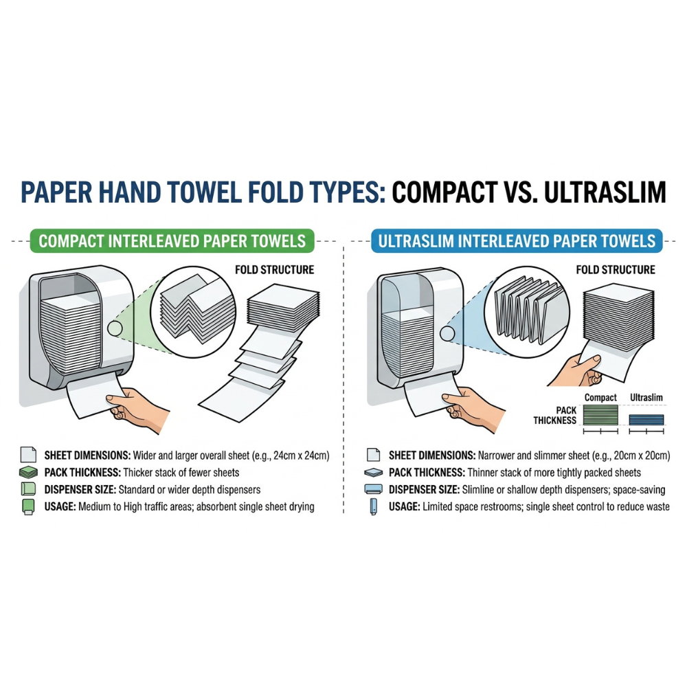 Duro Compact Interleaved Towel 29cm x 20cm - 2400/CTN