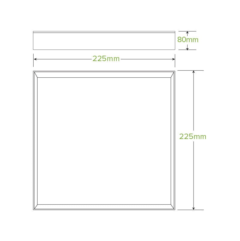 Small BioBoard Catering Tray Base - 100pcs/Ctn - TEM IMPORTS™