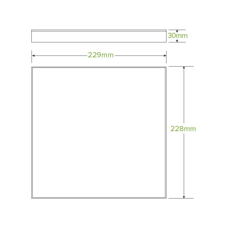 Small BioBoard Catering Tray No Window Lid - 100pcs/Ctn - TEM IMPORTS™