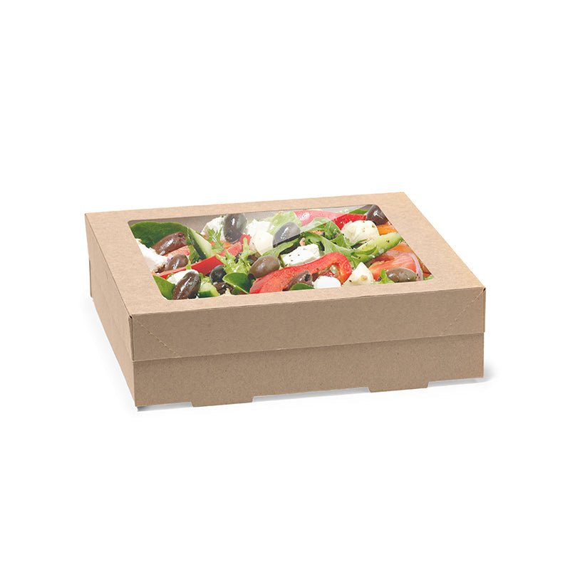 Small BioBoard Catering Tray Window Lid - 100pcs/Ctn - TEM IMPORTS™