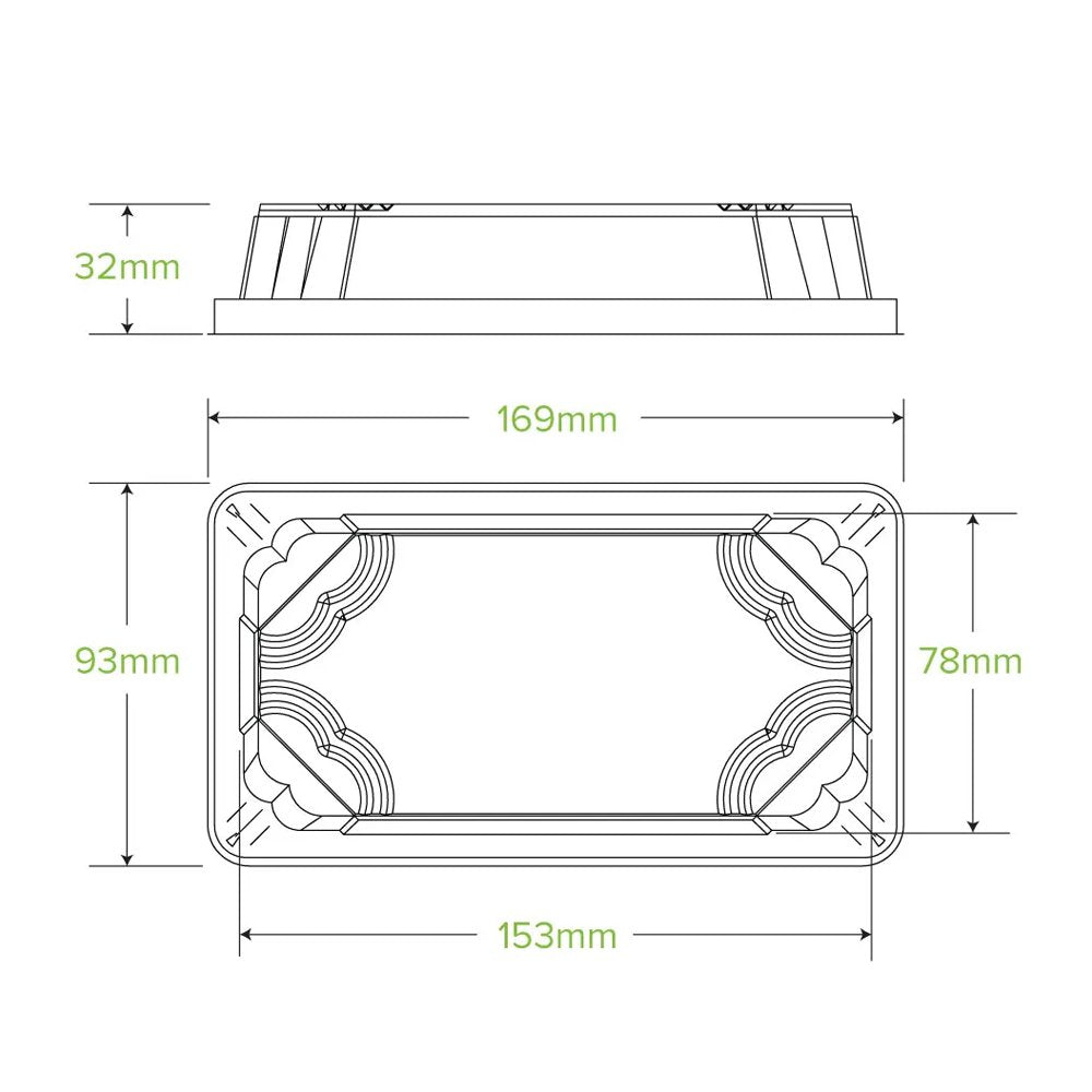 Small Clear PET Sushi Tray Lid - 600/CTN - TEM IMPORTS™