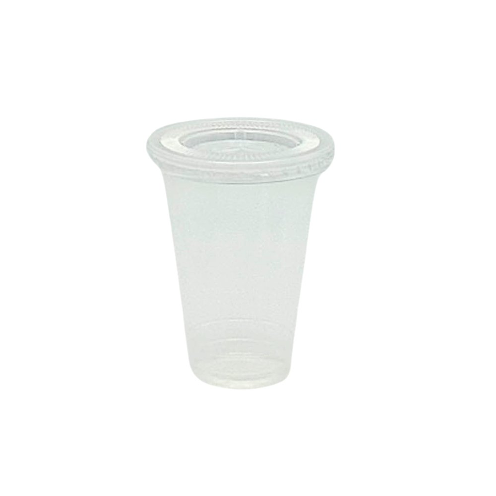 Small (D/80mm) PP Flat Lid X Slot Hole Suit 200 - 285mL PP Cups - TEM IMPORTS™