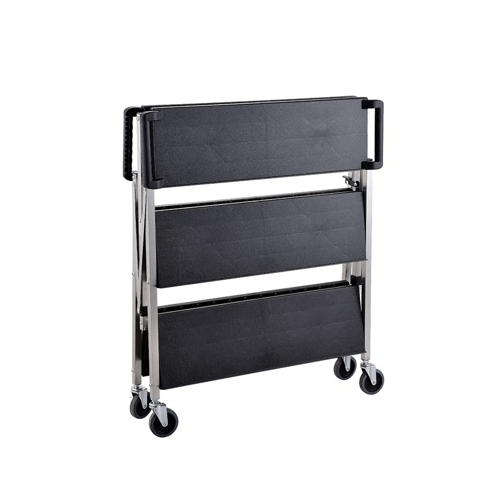Small Foldable Utility Service Trolley Black - TEM IMPORTS™