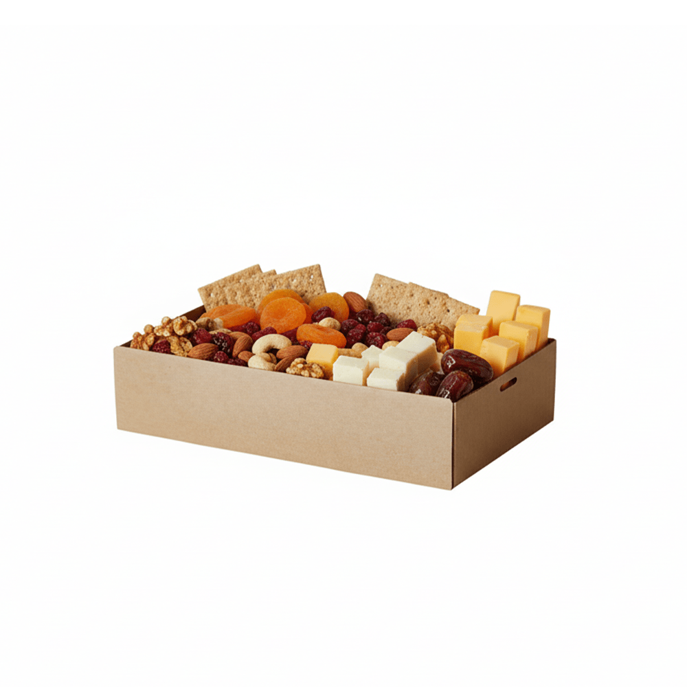 Small Kraft Corrugated Rectangle Catering Tray *H50 - 100/CTN - TEM IMPORTS™