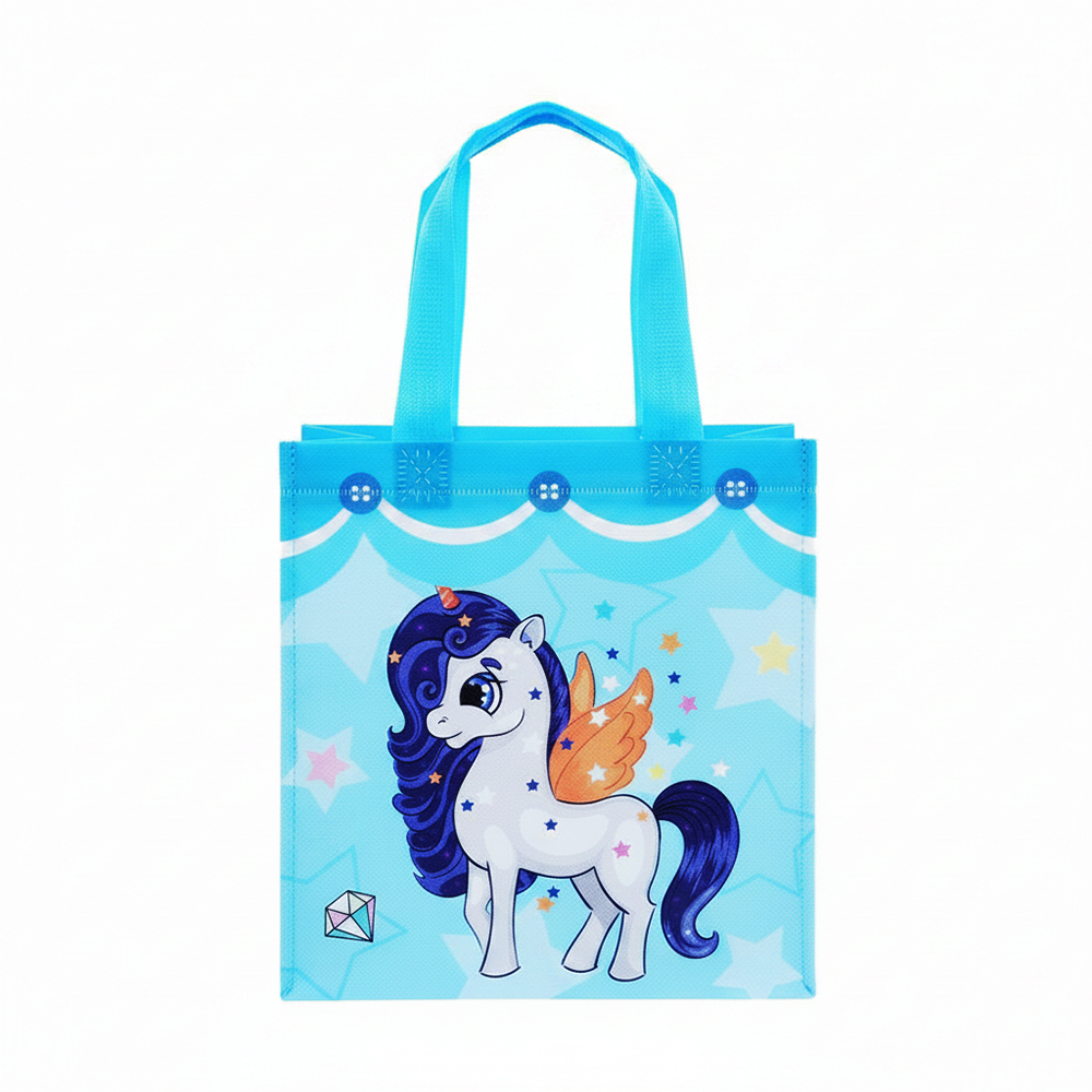 Small PP Printed Unicorn & Diamond Non-Woven Bag - Pack of 10