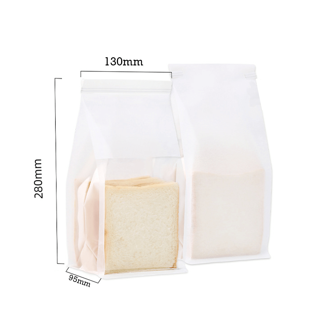 Small Paper Bread Bag Window - White - TEM IMPORTS™