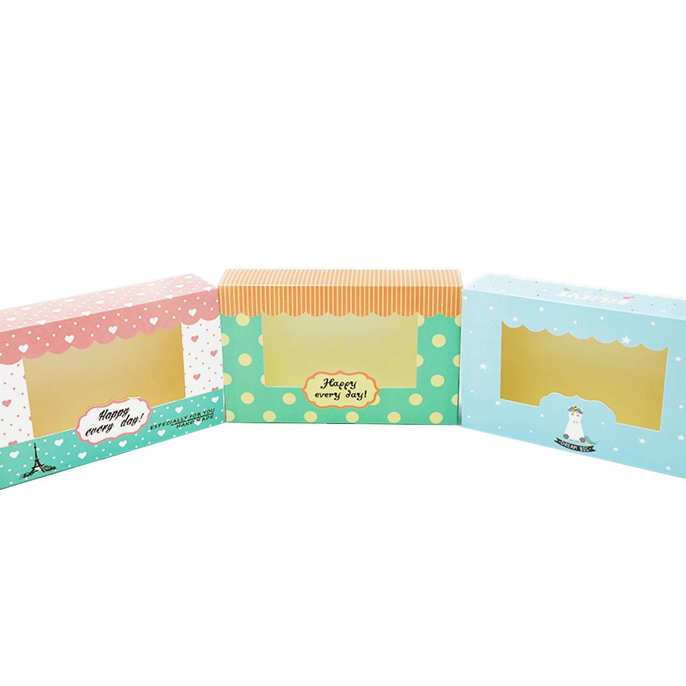 Small Rectangular Printed Paper Box Window - Happy day Theme - TEM IMPORTS™