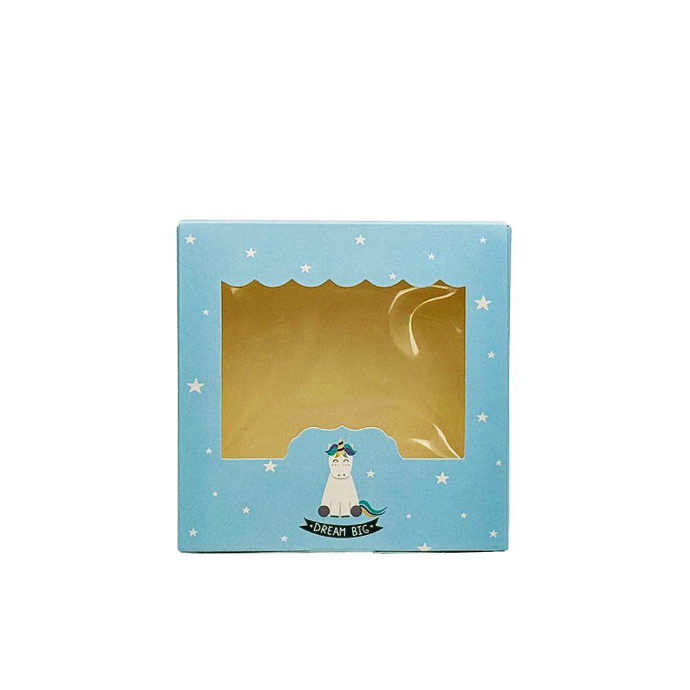 Small Square Printed Paper Box Window - Dream Big Theme - TEM IMPORTS™