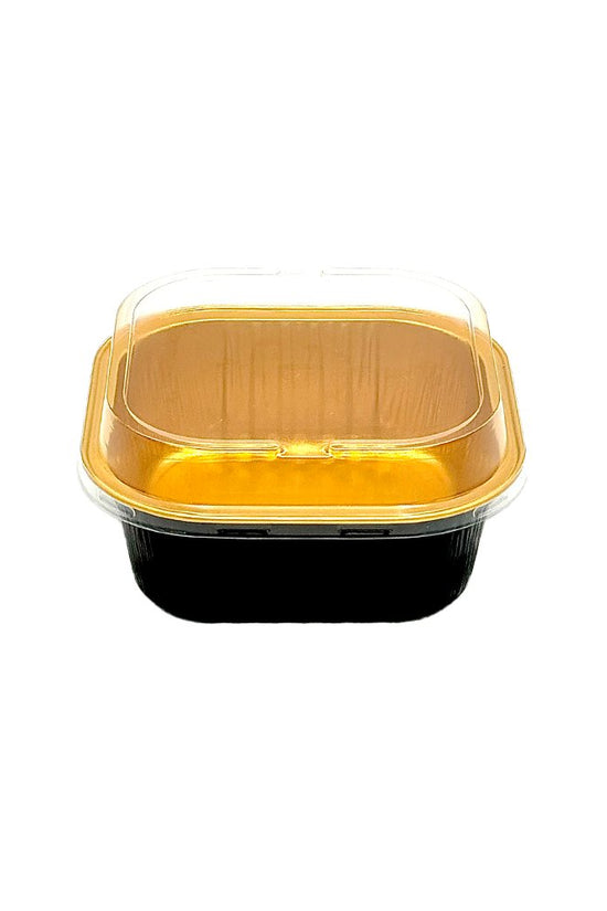 Square Clear PET Lid To Suit 300mL Foil Cake Tin Base - TEM IMPORTS™