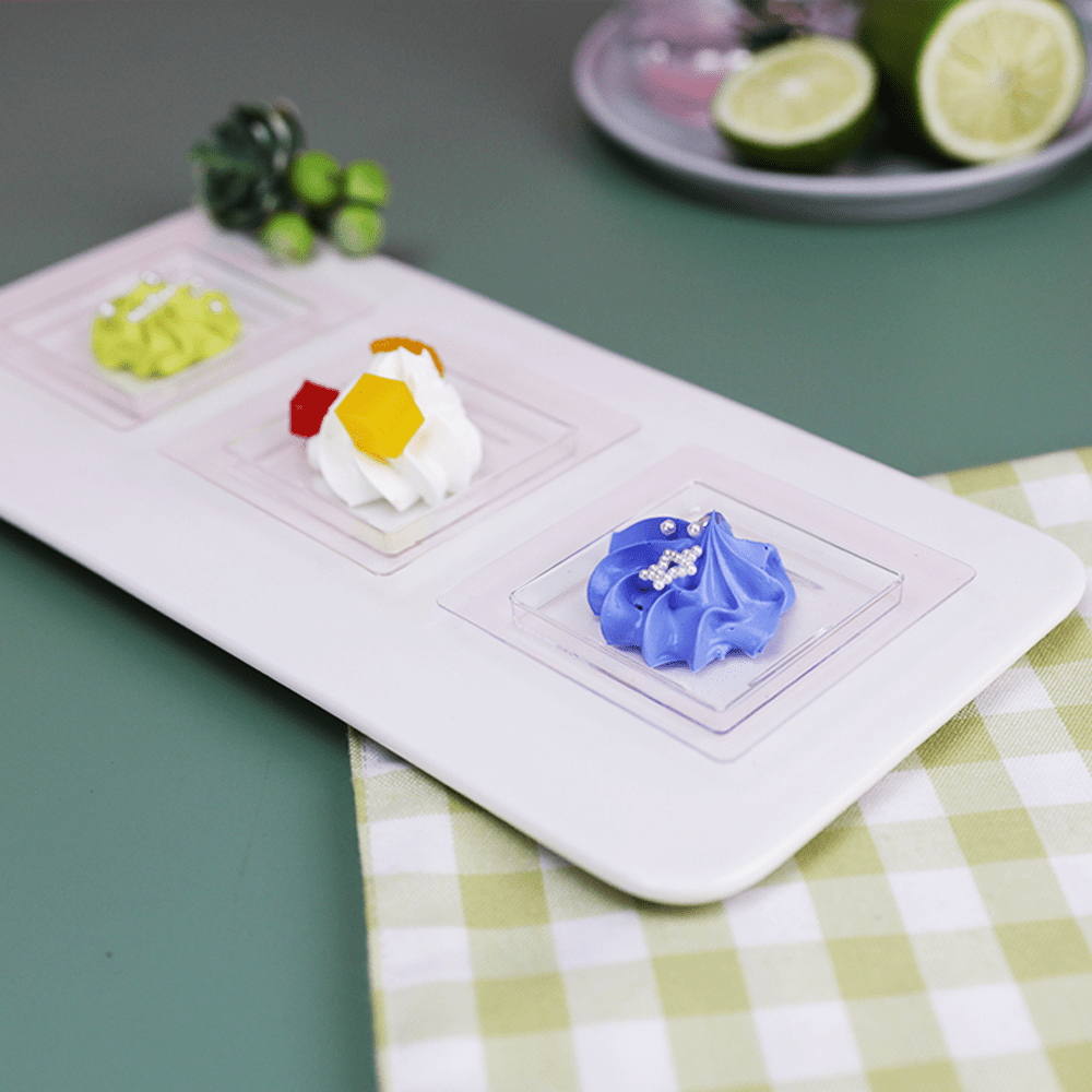 Square Mini Dish Dessert, Appetizer Plates - TEM IMPORTS™