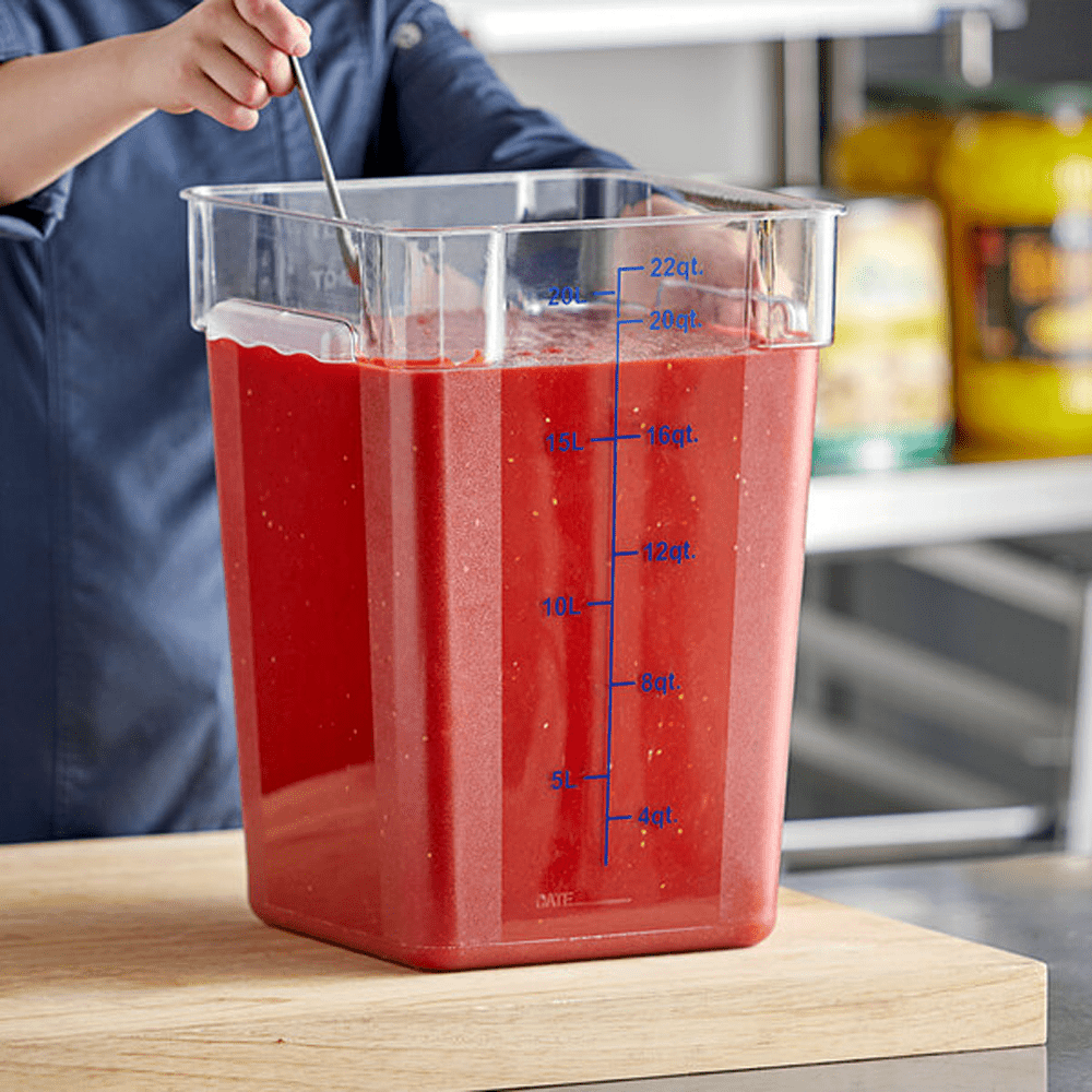 Square Polycarbonate Storage Food Containers 20.0lt/22qt - TEM IMPORTS™