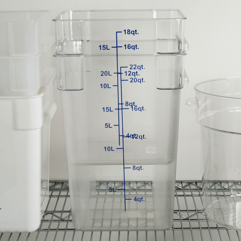 Square Polycarbonate Storage Food Containers 20.0lt/22qt - TEM IMPORTS™