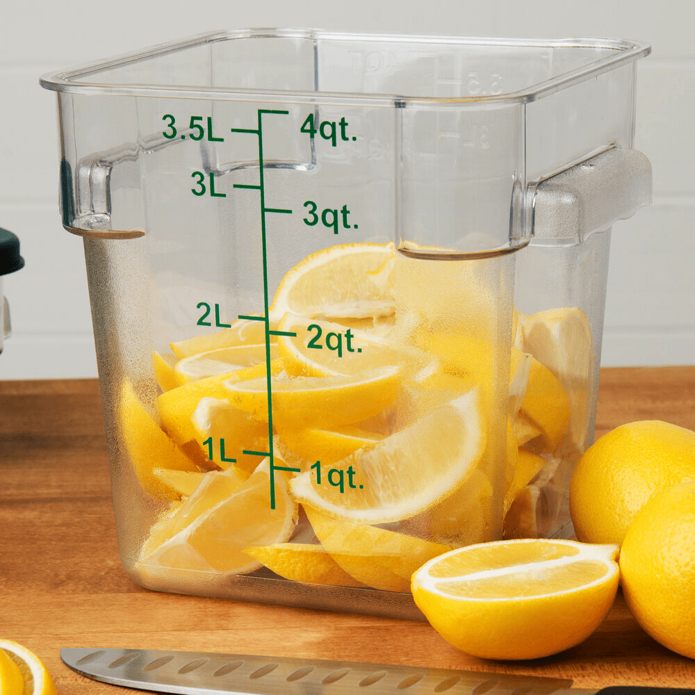 Square Polycarbonate Storage Food Containers 3.8lt/4qt - TEM IMPORTS™
