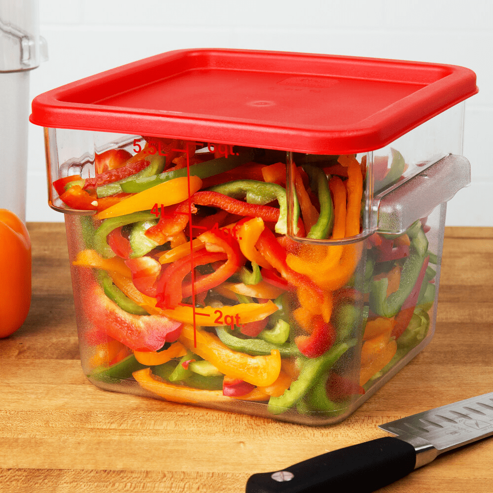 Square Polycarbonate Storage Food Containers 5.7lt/6qt - TEM IMPORTS™