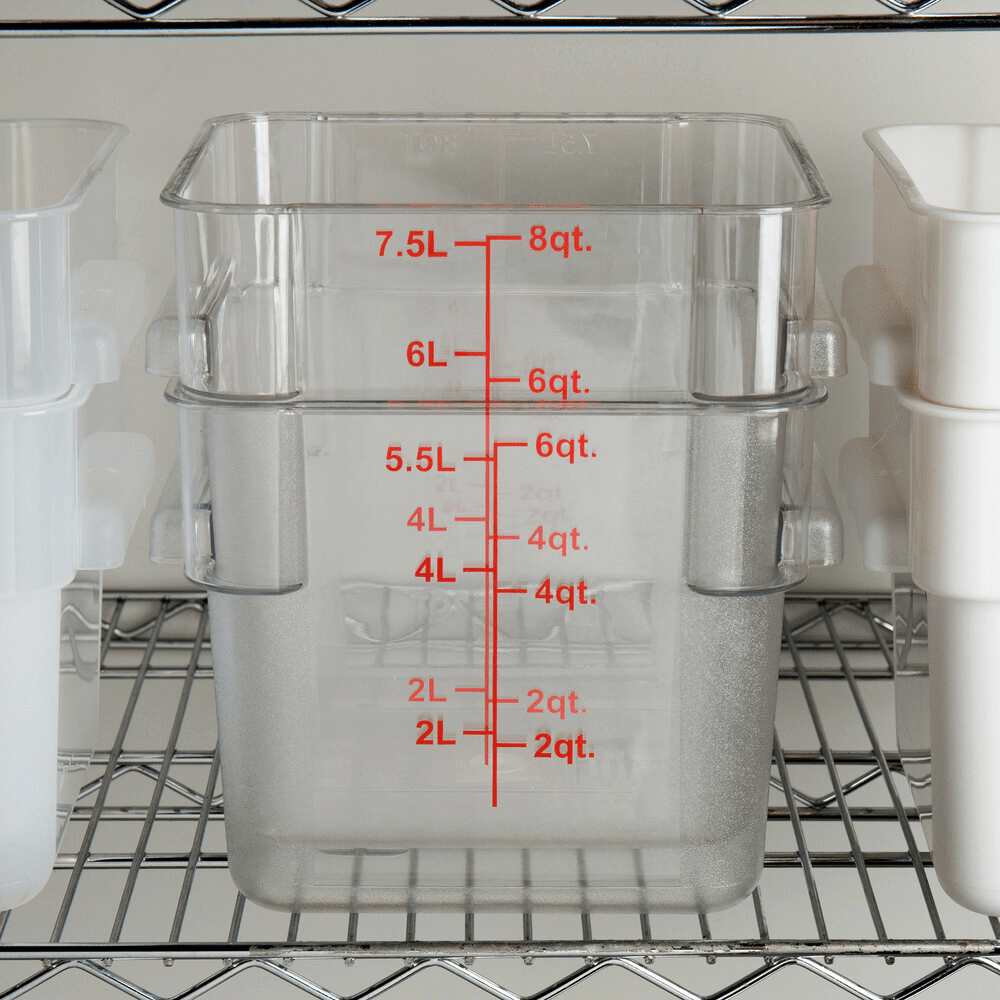 Square Polycarbonate Storage Food Containers 7.6lt/8qt - TEM IMPORTS™
