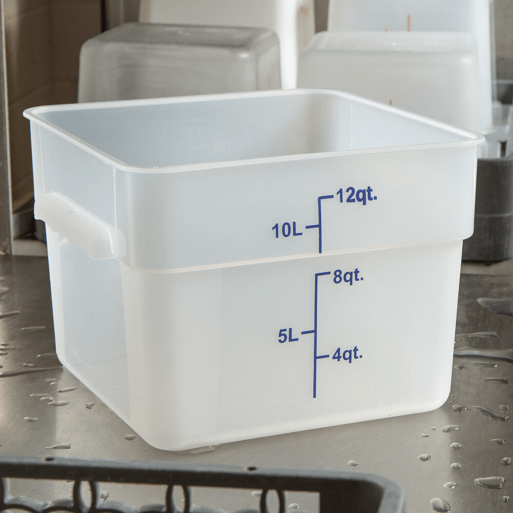 Square PP Storage Food Containers Translucent 11.4lt/12qt - TEM IMPORTS™
