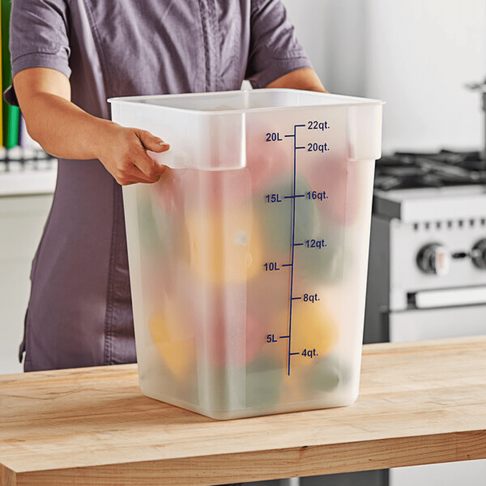 Square PP Storage Food Containers Translucent 20.0lt/22qt - TEM IMPORTS™
