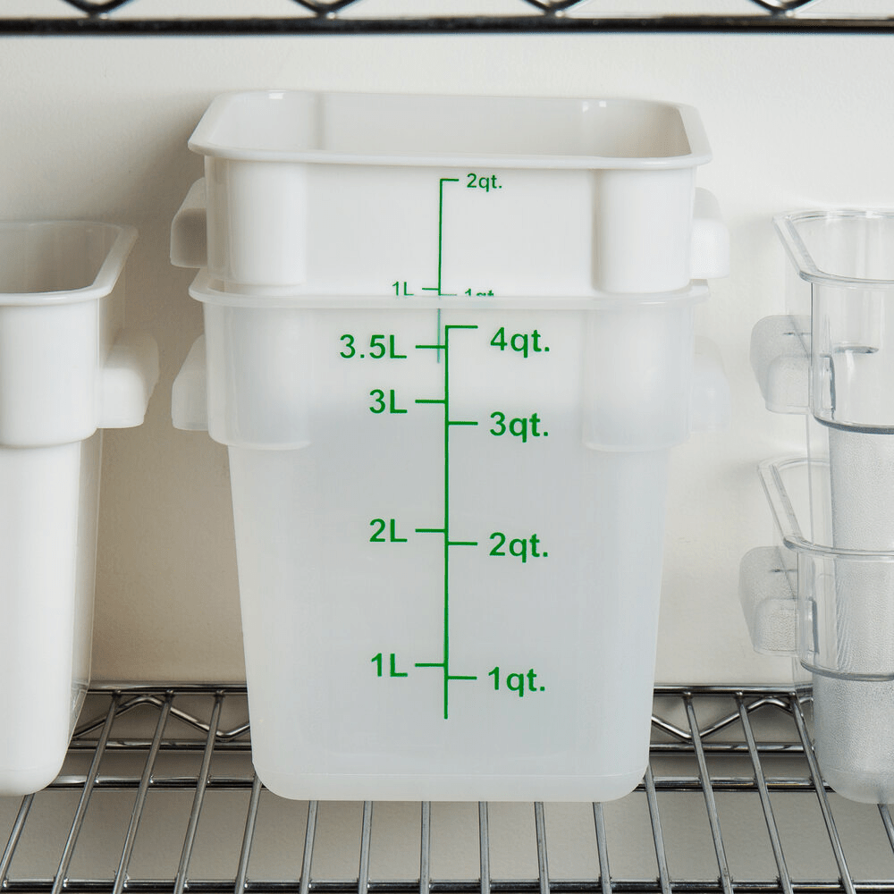 Square PP Storage Food Containers Translucent 3.8lt/4qt - TEM IMPORTS™