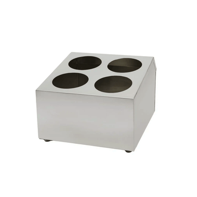 Stainless Steel Cutlery Cylinder Holder 4 Hole - TEM IMPORTS™
