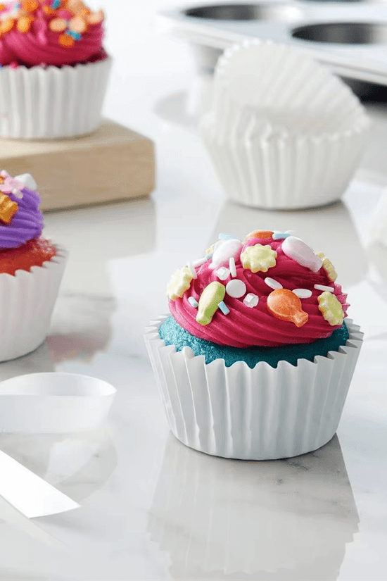 Standard White Cupcake Muffin Baking Liners - B35*H25mm - TEM IMPORTS™