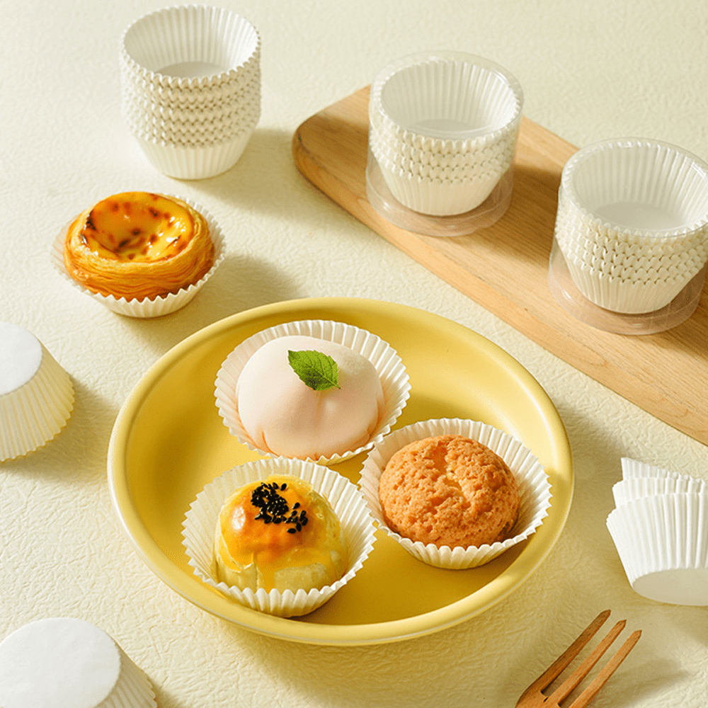Standard White Cupcake Muffin Baking Liners - B45*H30mm - TEM IMPORTS™