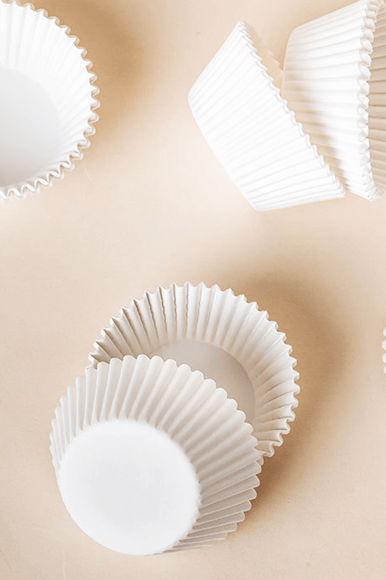 Standard White Cupcake Muffin Baking Liners - B55*H35mm - TEM IMPORTS™