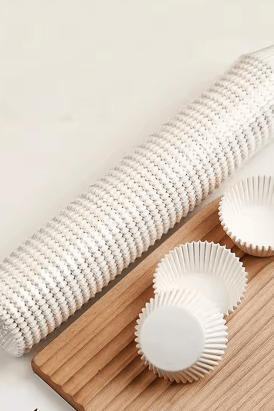 Standard White Cupcake Muffin Baking Liners - B55*H35mm - TEM IMPORTS™