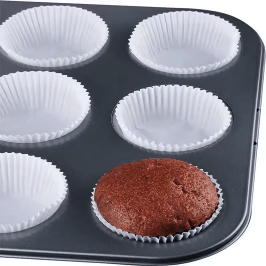Standard White Cupcake Muffin Baking Liners - B55*H35mm - TEM IMPORTS™