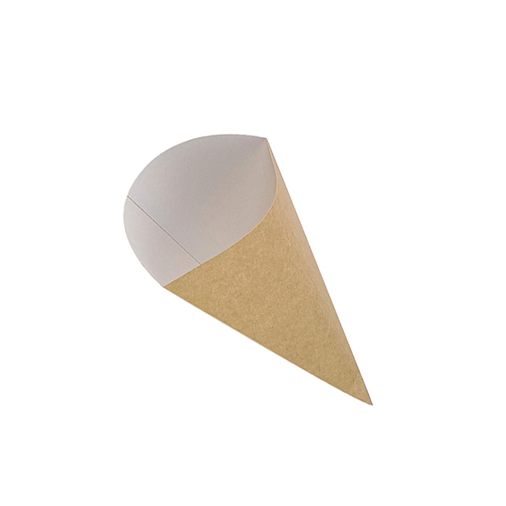 Takeaway Small Cardboard Kraft Cone - TEM IMPORTS™