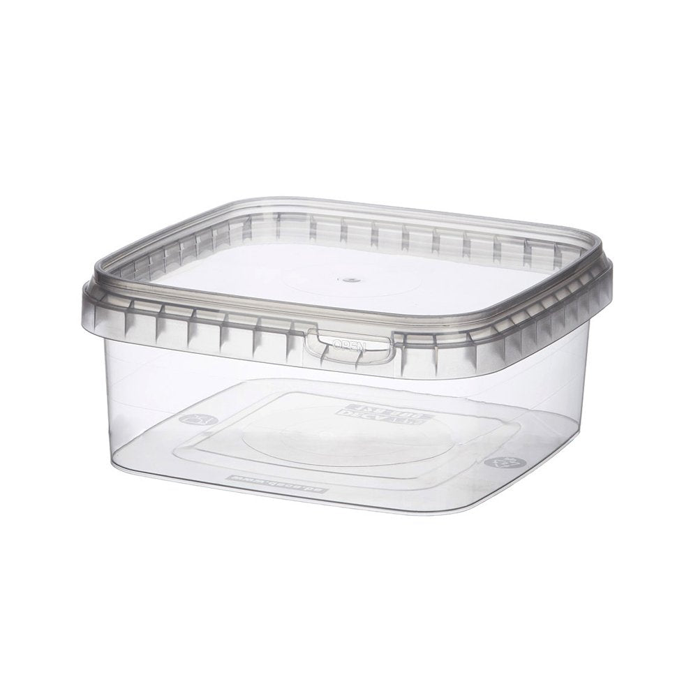 TPS128 Clear Lid Suit Square Tamper Evident Container - TEM IMPORTS™