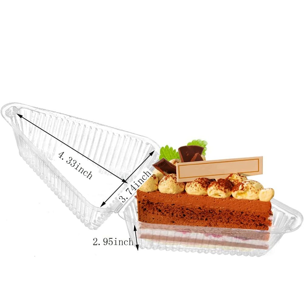 Triangle Shape Cake Slice Hinged Lid Container - TEM IMPORTS™