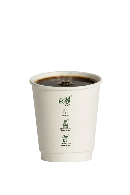 Truly Eco® 8oz White Aqueous Double Wall Paper Cups - 90mm Rim (Carton of 500) - TEM IMPORTS™